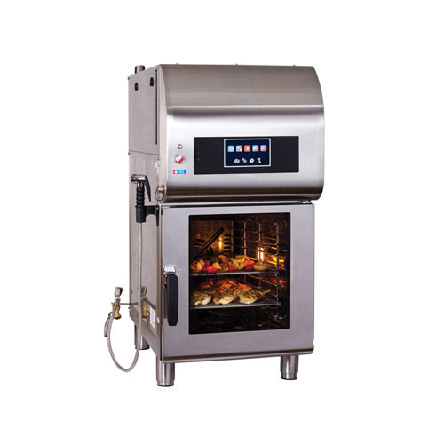 Alto-Shaam CTX4-10EVH Express 10 Pan Half Size Electric Combi Oven With Ventless Hood - 1Ph, 208V