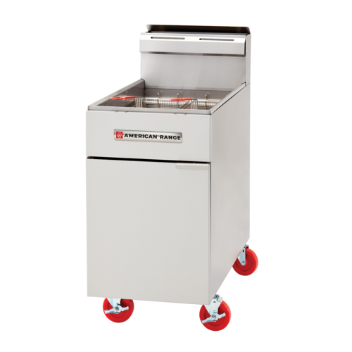 American Range AF-75 75 Lb Floor Tube Fired Natural Gas Fryer