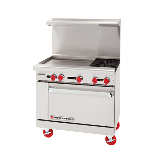 American Range AR-24G-2B-NG 36″ Natural Gas Range With 24″ Griddle