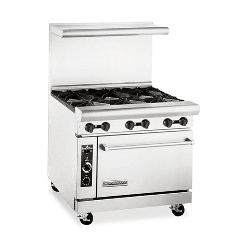 American Range AR-6 36″ Natural Gas Range With 6 Open Burner