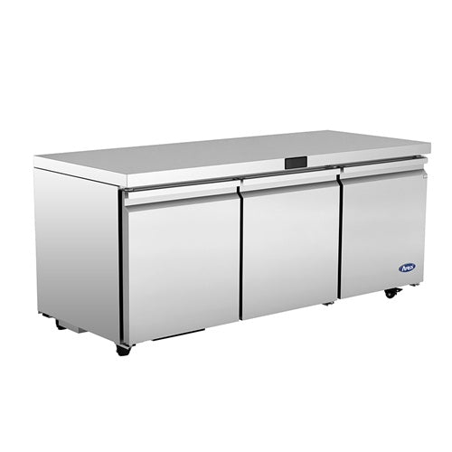 Atosa AUR72SD 72" 3 Door Undercounter Refrigerator
