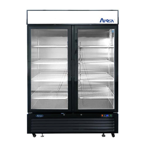 Atosa MCF8723GR 54" 2 Swing Door Glass Refrigerator Merchandiser