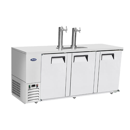 Atosa MKC90GR 90" Stainless Steel Beer Dispenser Refrigerator With Two Double Tap Towers