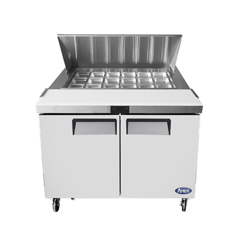 Atosa-MSF8306GR-Mega-Top-Refrigerator-Open