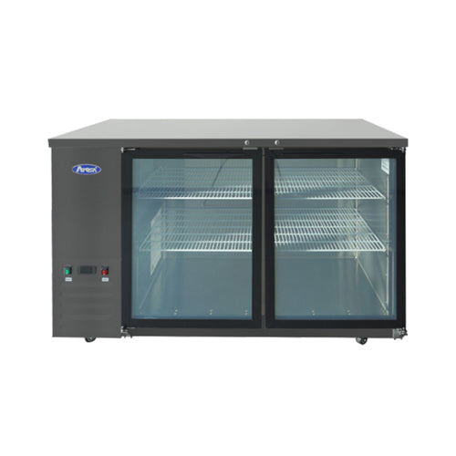 Atosa SBB59GGRAUS2 58″ 2 Door Glass Back Bar Refrigerator