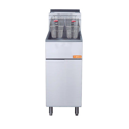 Brika BFR-50-50 50 Lb Floor Tube Fired Propane Gas Fryer