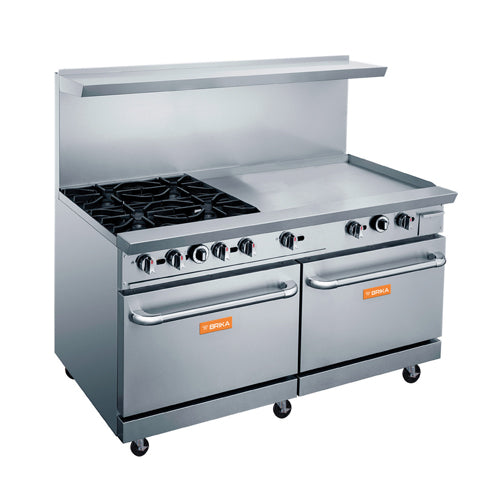 Brika BGR-4B-G36 48″ Natural Gas Range With 36″ Griddle