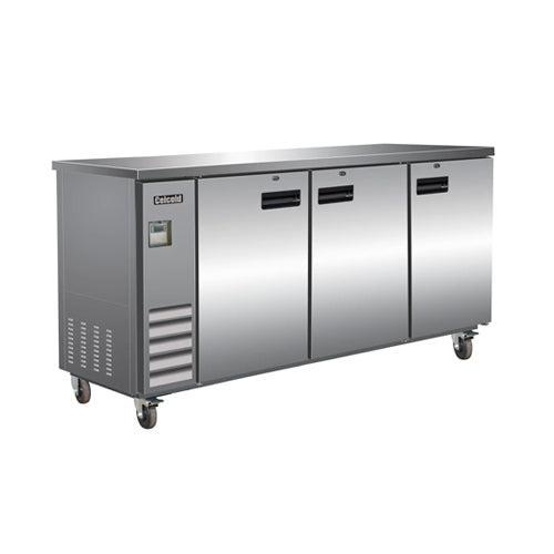 Celcold CBB72S 72″ 2 Solid Doors Stainless Back Bar Refrigerator