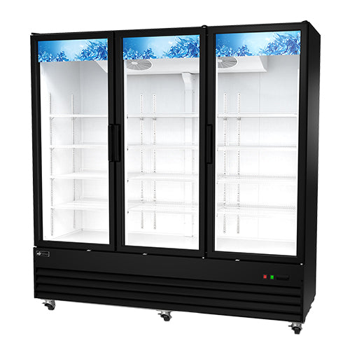EFI C3-78GDX 3 Door Glass Refrigerator Merchandiser