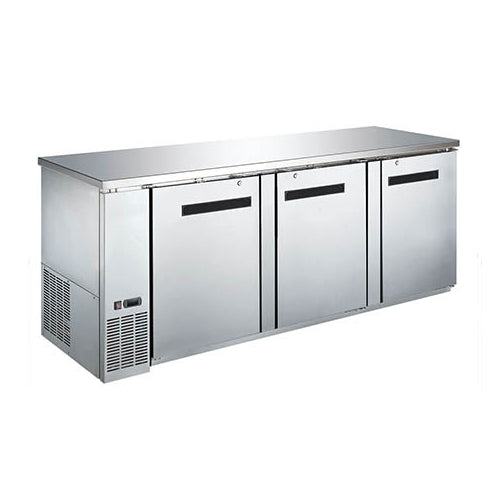 EFI CBBSDR3-90CC 90" 3 Door Stainless Back Bar Refrigerator