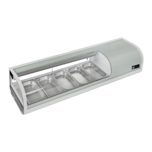 EFI CSCM-5413S 53" Self Contained Curved Glass Sushi Case - Right Side Compressor