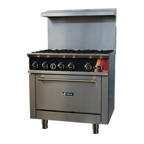 EFI HRG36-6B-P 36″ Propane Gas Range With 6 Burners