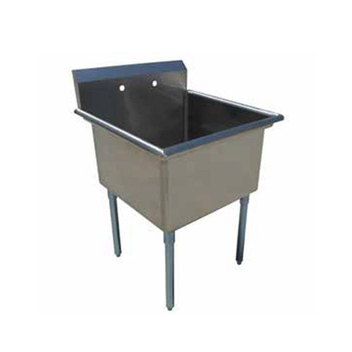 EFI SI818-1NC-E 18″ x 18″ x 13″ Economy Center Drain One Compartment Sink With No Drain Board