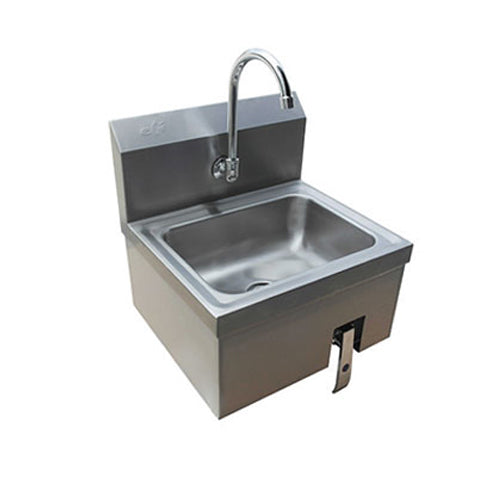 EFI SIH817-S-K 17" x 15" Wall Mounted Hand Sink With Faucet & Splash Guard & Knee Valve