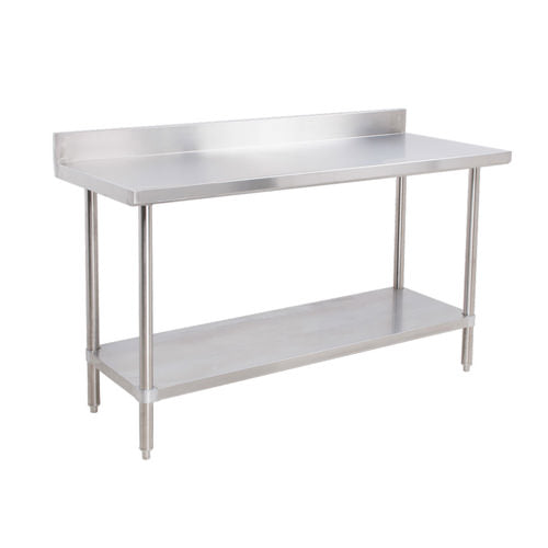 EFI TB2424 24" x 24" 18 Gauge Stainless Steel Work Table With 4" Back Splash