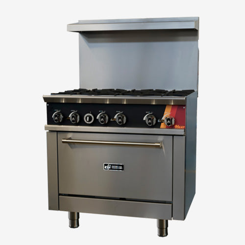 EFI HRG36-6B-CV-P 36" Propane Gas Range With 6 Open Burner