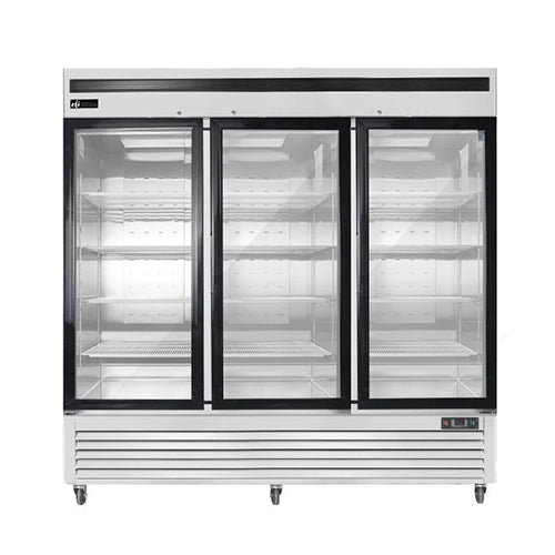 EFI F3-82GDSVC 82″ 3 Door Glass Reach In Freezer
