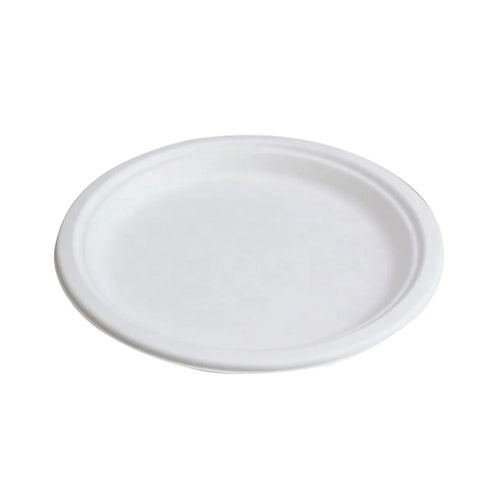 Globe 6021 7" Bagasse Compostable Plate β 1000/Case