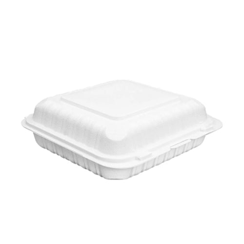 Globe 7011 8" X 8" X 3" MFPP Recyclable Hinged Container – 150/Case