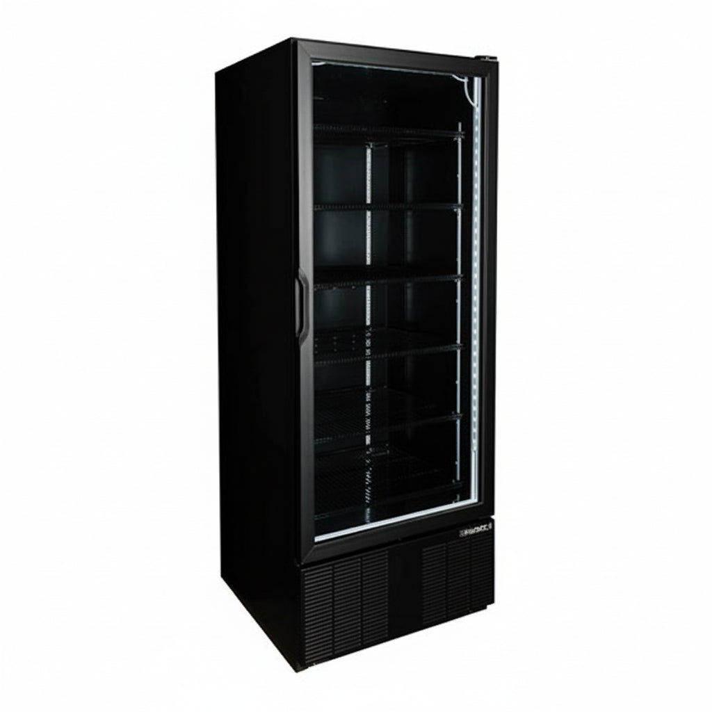Habco ESM28HCTD-BLK 30" Wide 78" High 1 Swing Door Glass Refrigerator Merchandiser