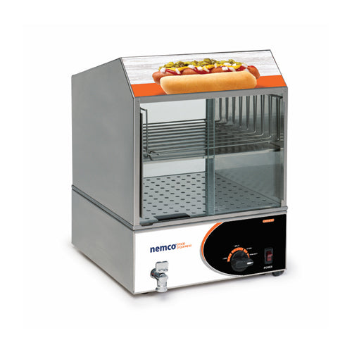 Nemco 8300 Hot Dog Steamer With Glass Doors
