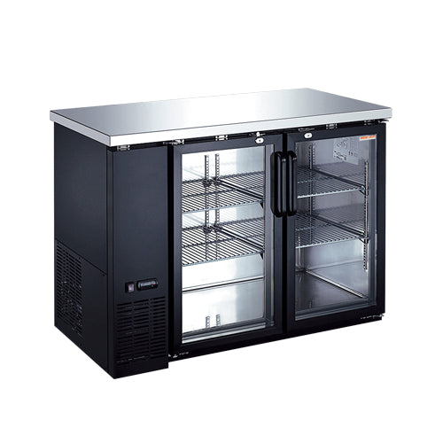 New Air NBB-48-SG-N 49" Narrow 2 Door Glass Back Bar Refrigerator