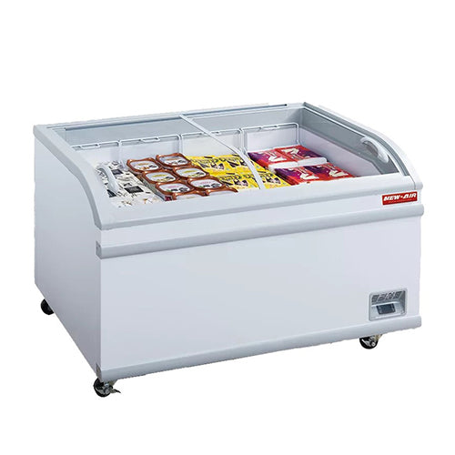 New Air NIF-80-CG 80″ Curved Glass Island Freezer