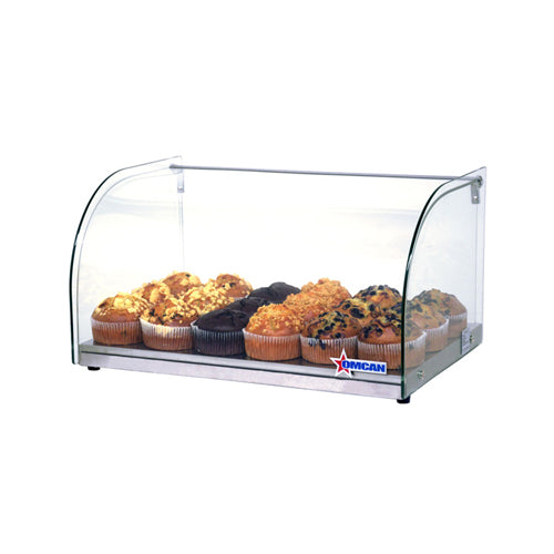 Omcan 44370 1 Tray Curved Glass Bakery Display Case With Rear Door