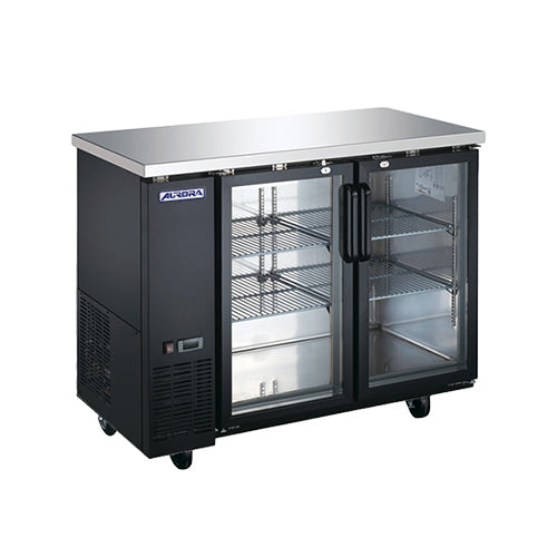 Omcan BB-CN-0012E-GH 49" 2 Door Glass Back Bar Refrigerator