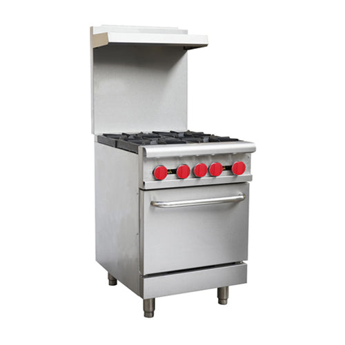 Omcan CE-CN-0609-R 24″ Natural Gas Range With 4 Open Burner