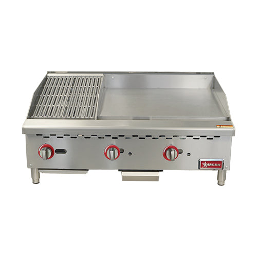 Omcan CE-CN-12C24G 36" Propane/Natural Gas Combination Charbroiler