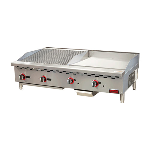 Omcan CE-CN-24C24G 48" Propane/Natural Gas Combination Charbroiler