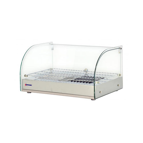 Omcan DW-CN-0025L 22" Curved Glass Countertop Heated Display Case