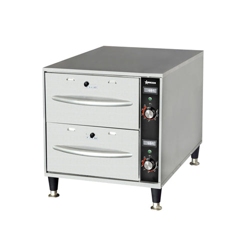 Omcan FW-CN-0002 Freestanding Narrow Two Drawer Warmer