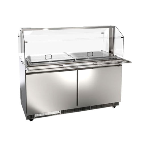 Omcan PT-CN-1524-S-HC 60" Refrigerated Salad Bar with Sneeze Guard