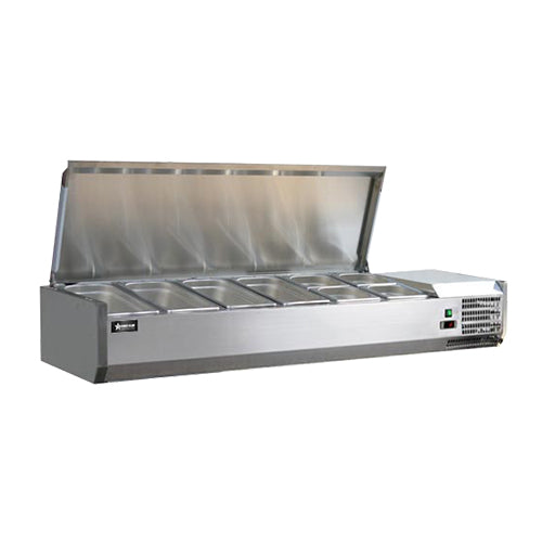 Omcan RS-CN-0006-PSS 58" Refrigerated Countertop Condiment Station