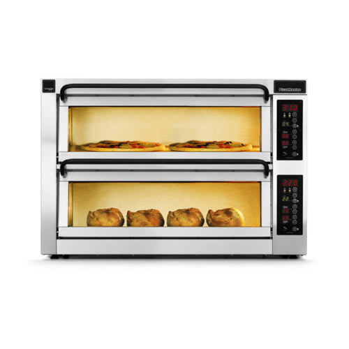 PizzaMaster PM352ED-DW 37” Countertop Double Electric Pizza Deck Oven with Digital Display