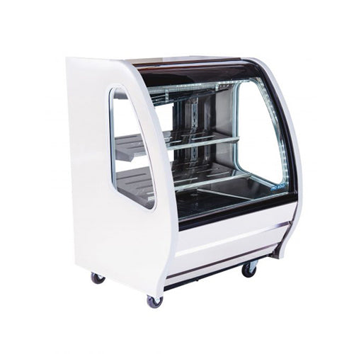 Pro-Kold DDC-40 40" Curved Glass 1 Door Floor Refrigerated Display Case