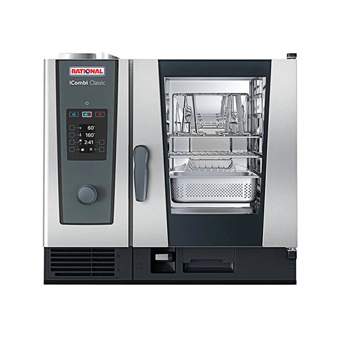 Rational iCombi Classic ICC-6-HALF-E LM200BE 6 Pan Half Size Electric Combi Oven - 1Ph, 208V