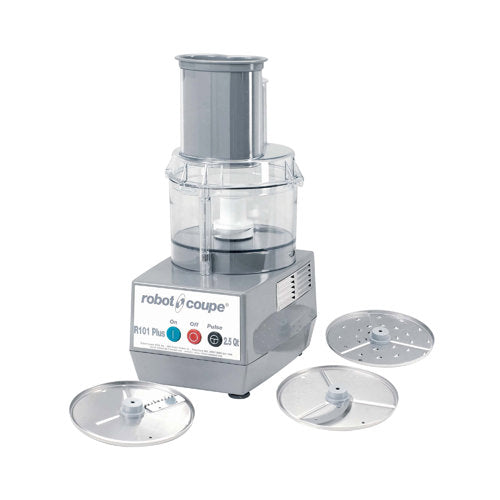 Robot Coupe R101P-PLUS Continuous Feed Food Processor With 2.5 QT Clear Bowl