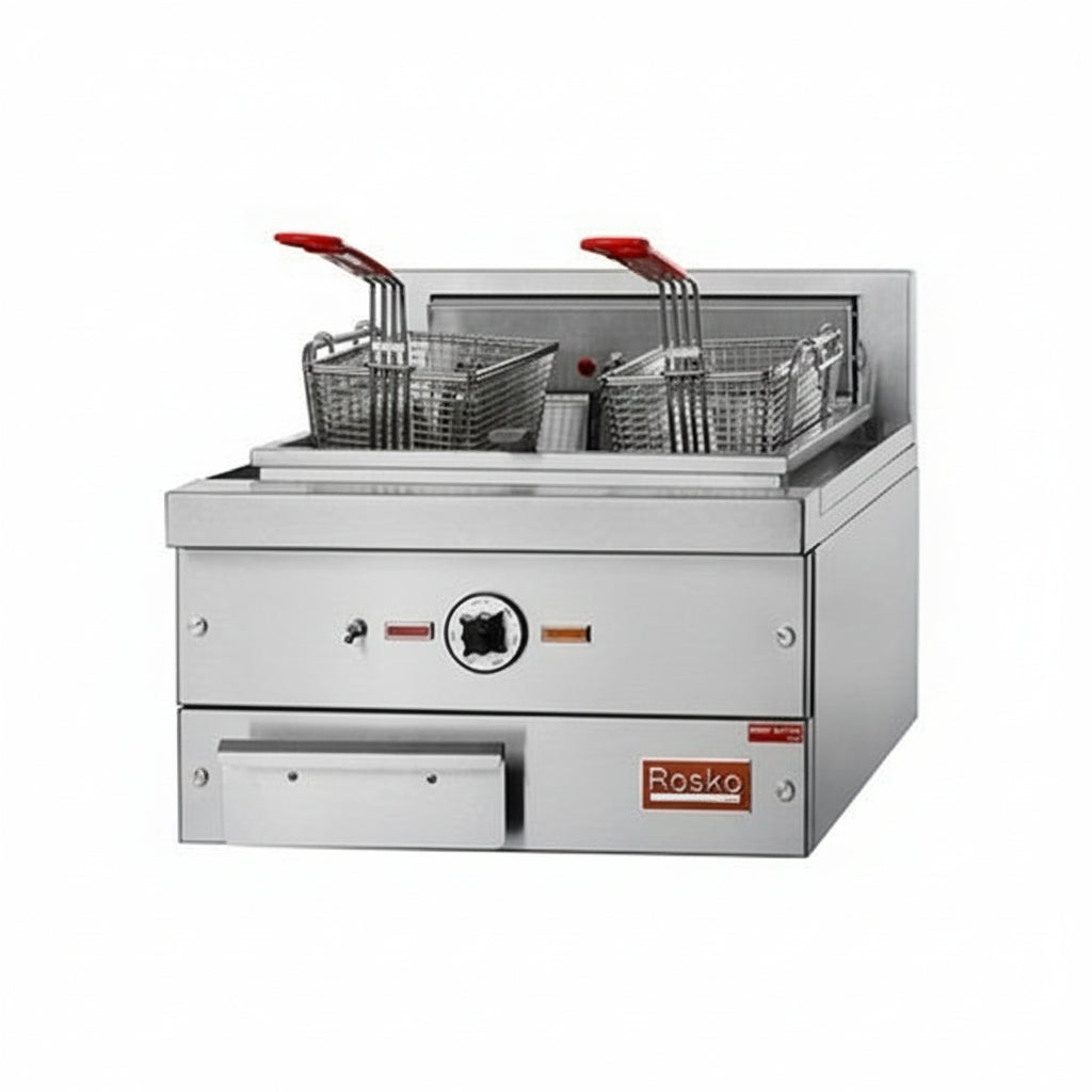 Rosko RO-FCE-16-1 30 Lb Single Pot Countertop Electric Fryer - 3Ph, 208V