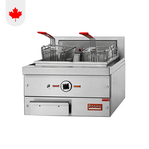 Rosko RO-FCE-16-2 30 Lb Single Pot Countertop Electric Fryer - 3Ph, 240V