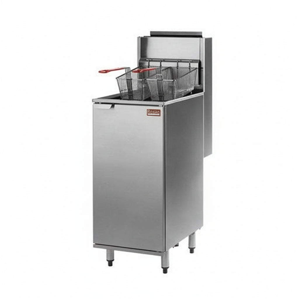Rosko RO-FFG-115-N 42 Lb Tube Fired Floor Natural Gas Fryer
