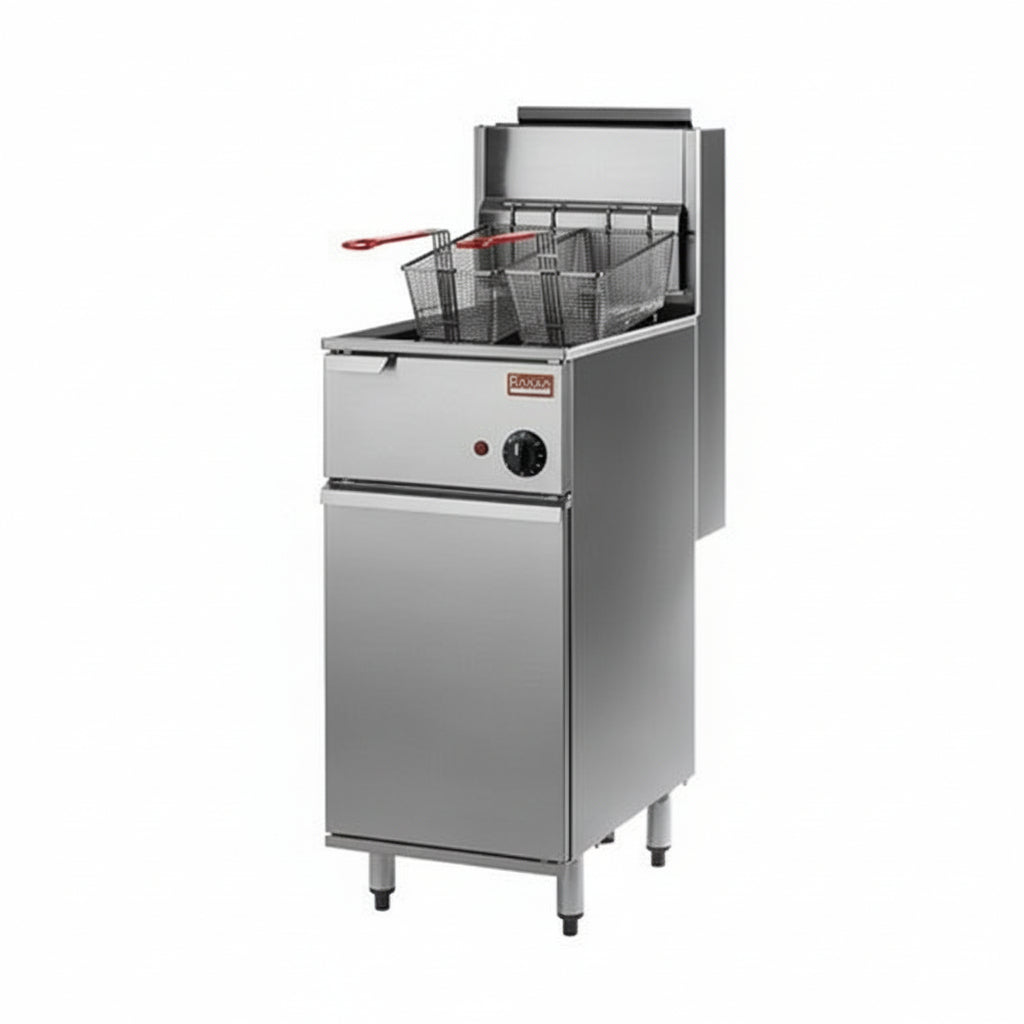 Rosko RO-FFG-115-P 42 Lb Tube Fired Floor Propane Gas Fryer