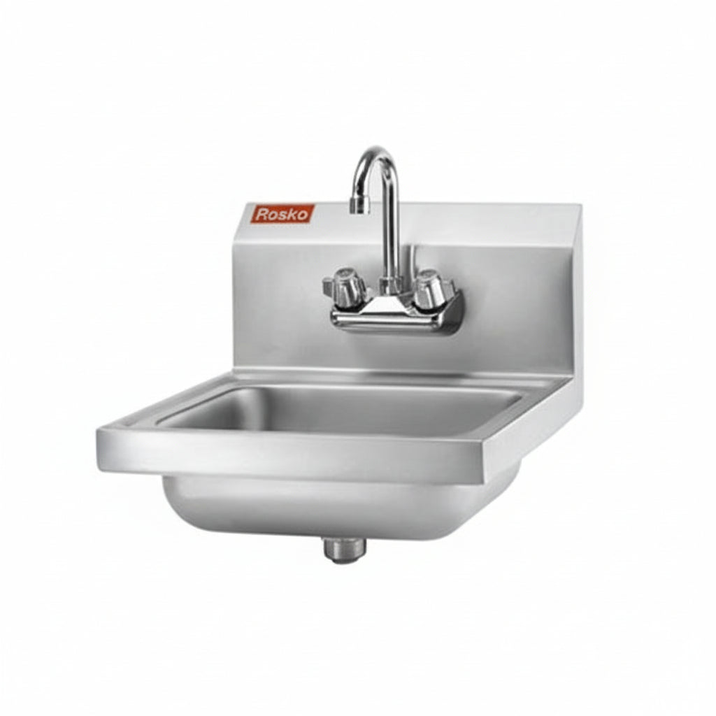 Rosko RO-WMHS-1410 17" x 15" Wall Mounted Hand Sink With Faucet