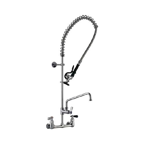 Thorinox WM-200-S12 Wall Mount Pre-Rinse Assembly With 8" Center and 12" Add On Faucet