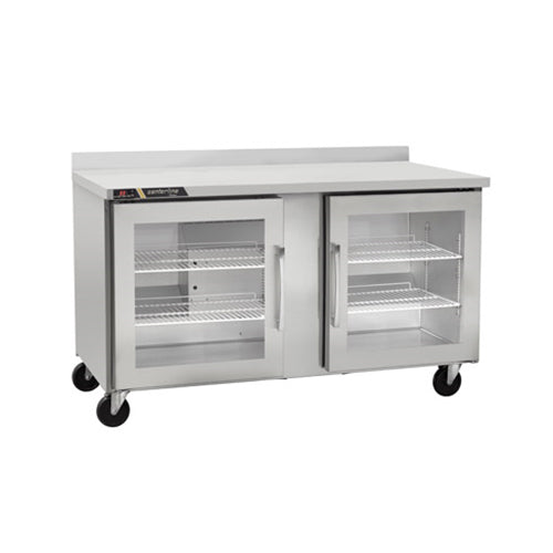 Traulsen CLUC-60R-GD 60″ 2 Door Glass Undercounter Refrigerator