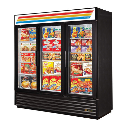 True GDM-72F-HC 3 Door Glass Freezer Merchandiser