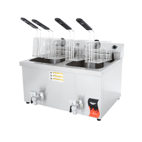 Vollrath 40710 Cayenne 30 Lb Twin Pot Countertop Electric Fryer
