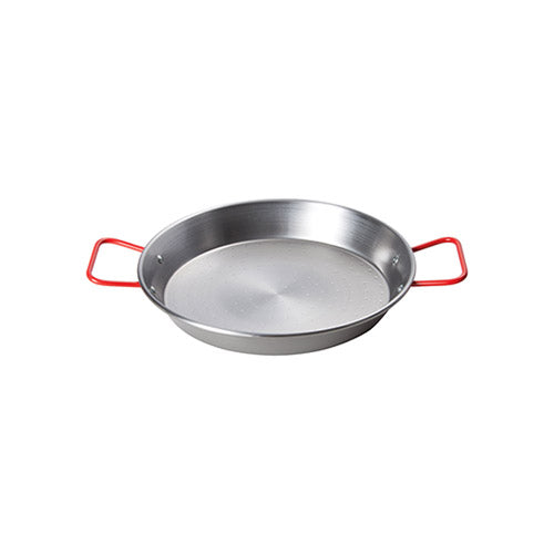 Winco CSPP-14 14 1/8" Polished Carbon Steel Paella Pan